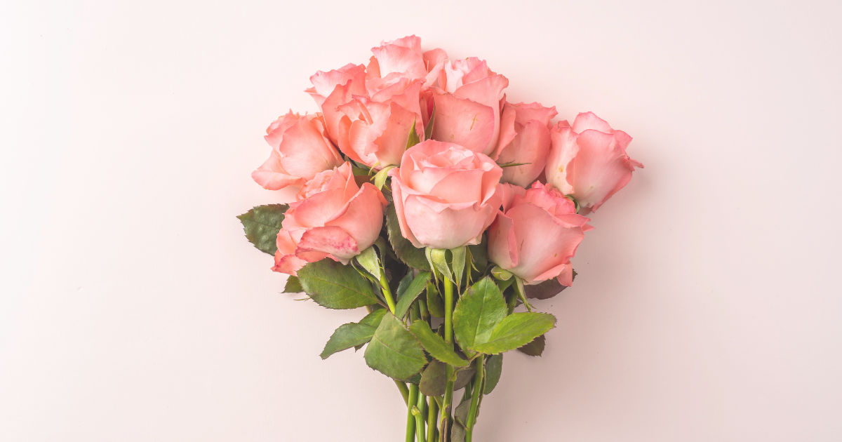 ピンクの薔薇の花束